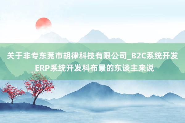 关于非专东莞市胡律科技有限公司_B2C系统开发_ERP系统开发科布景的东谈主来说